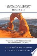 libro Temario De Oposiciones. Biologia Y Geologia. Temas 6 A 10